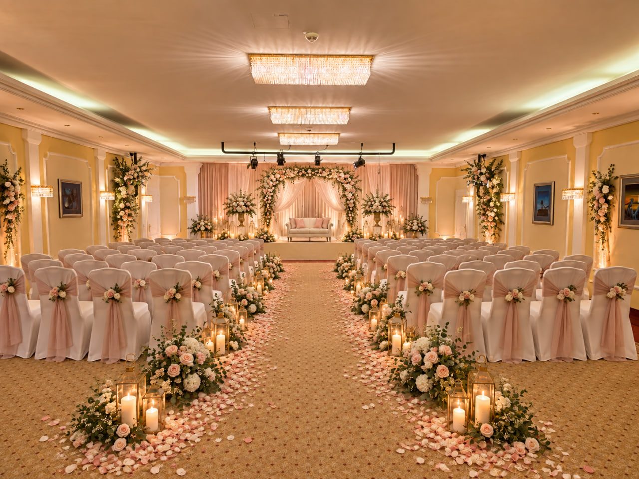 Festlicher Hochzeitssaal